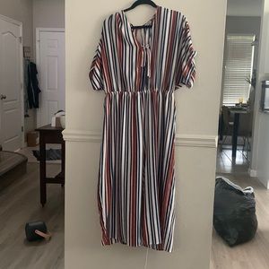 Charlotte Russe striped romper extra large!